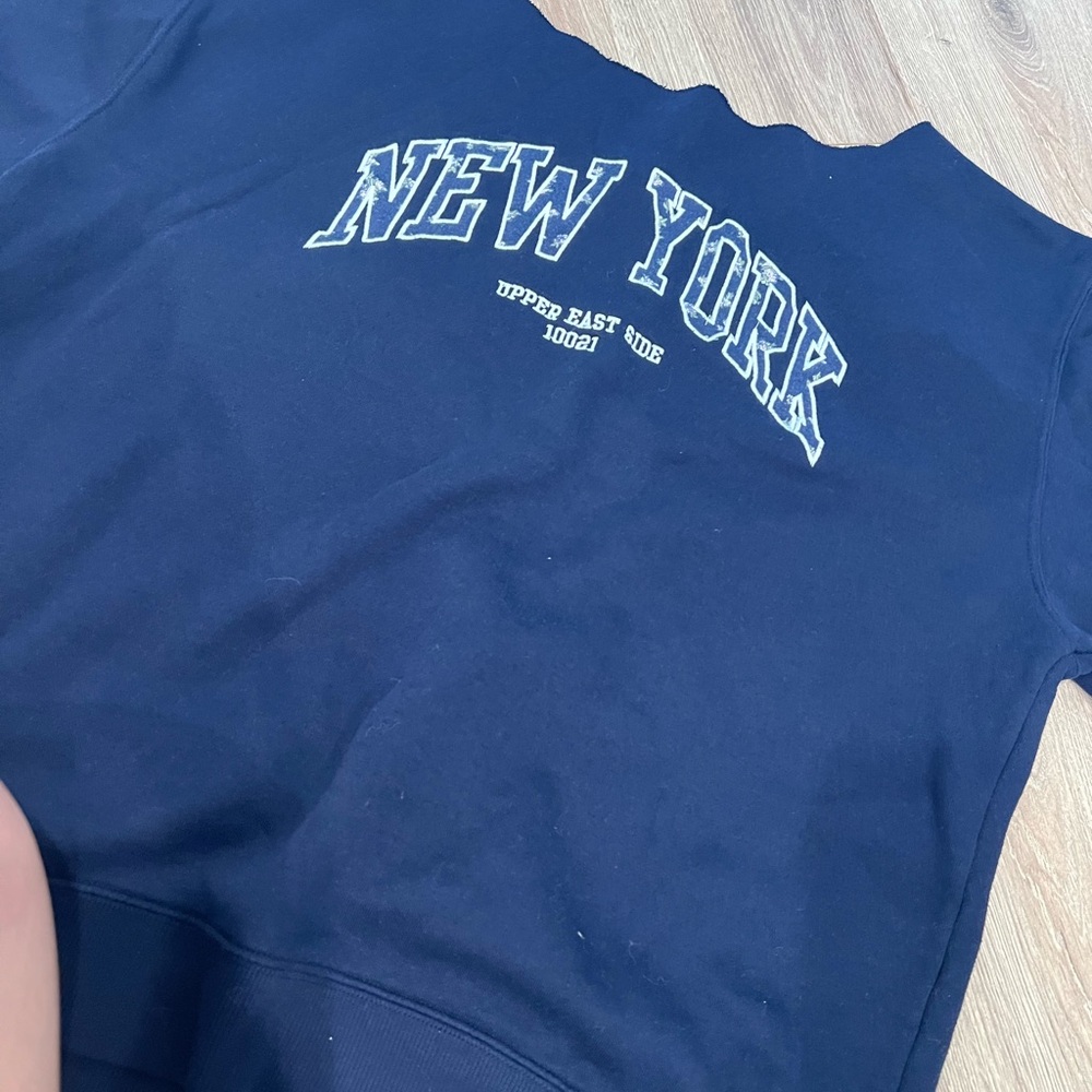 wild fable Navy Graphic Pullover Sweatshirt